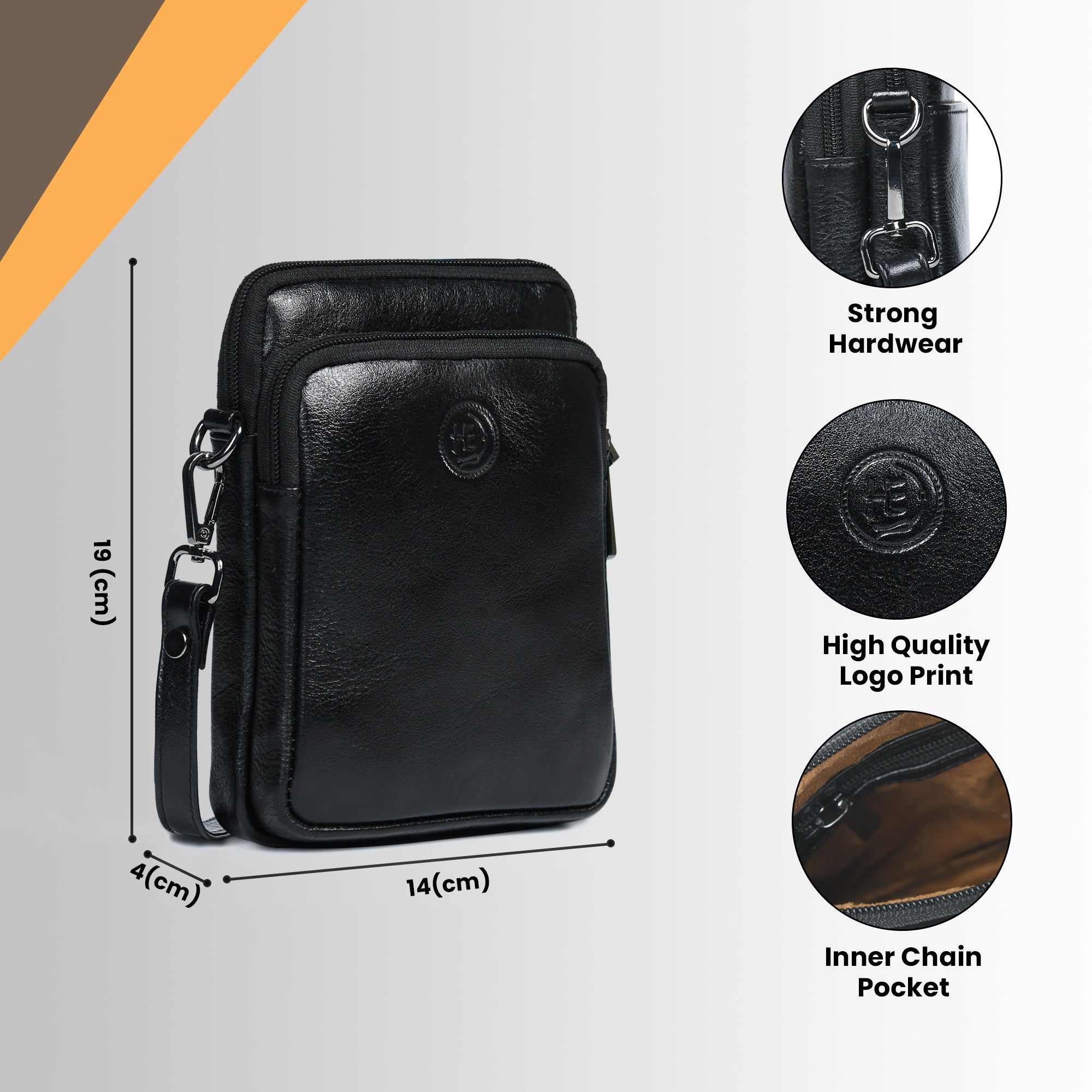 AmberStride Leather Sling Bag